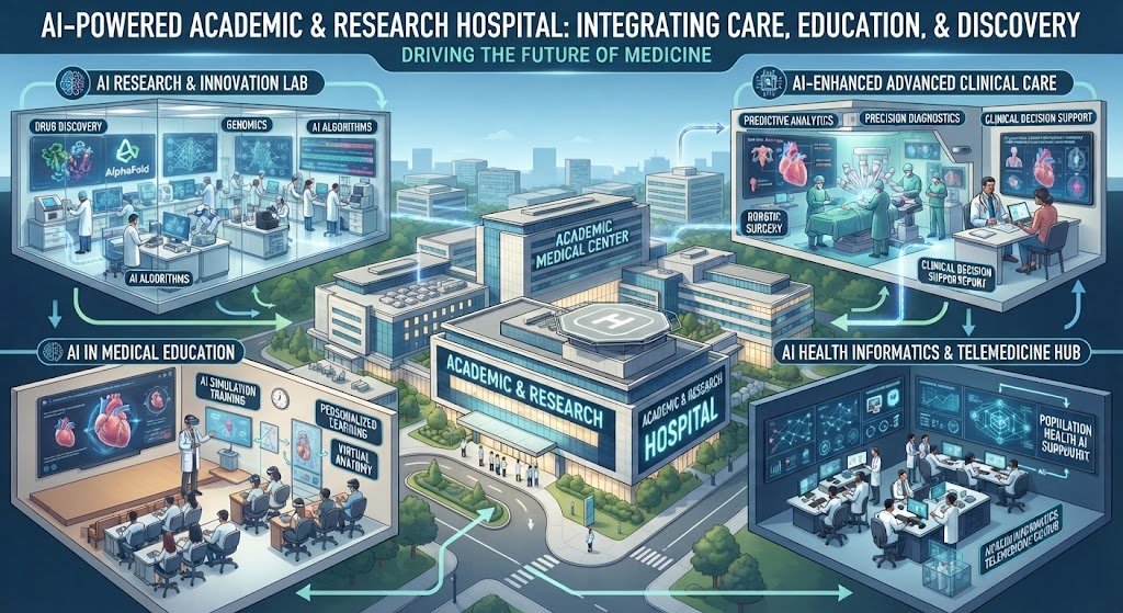 AI in Academic & Research Hospitals: Current Trends & Future Predictions