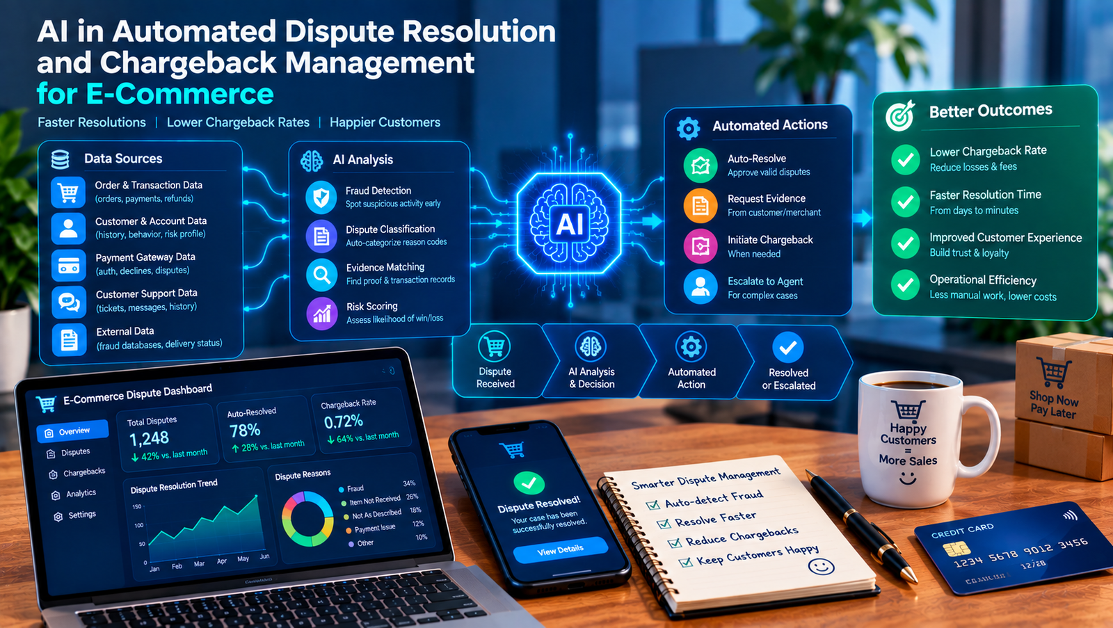 AI in Automated Dispute Resolution and Chargeback Management for E-Commerce