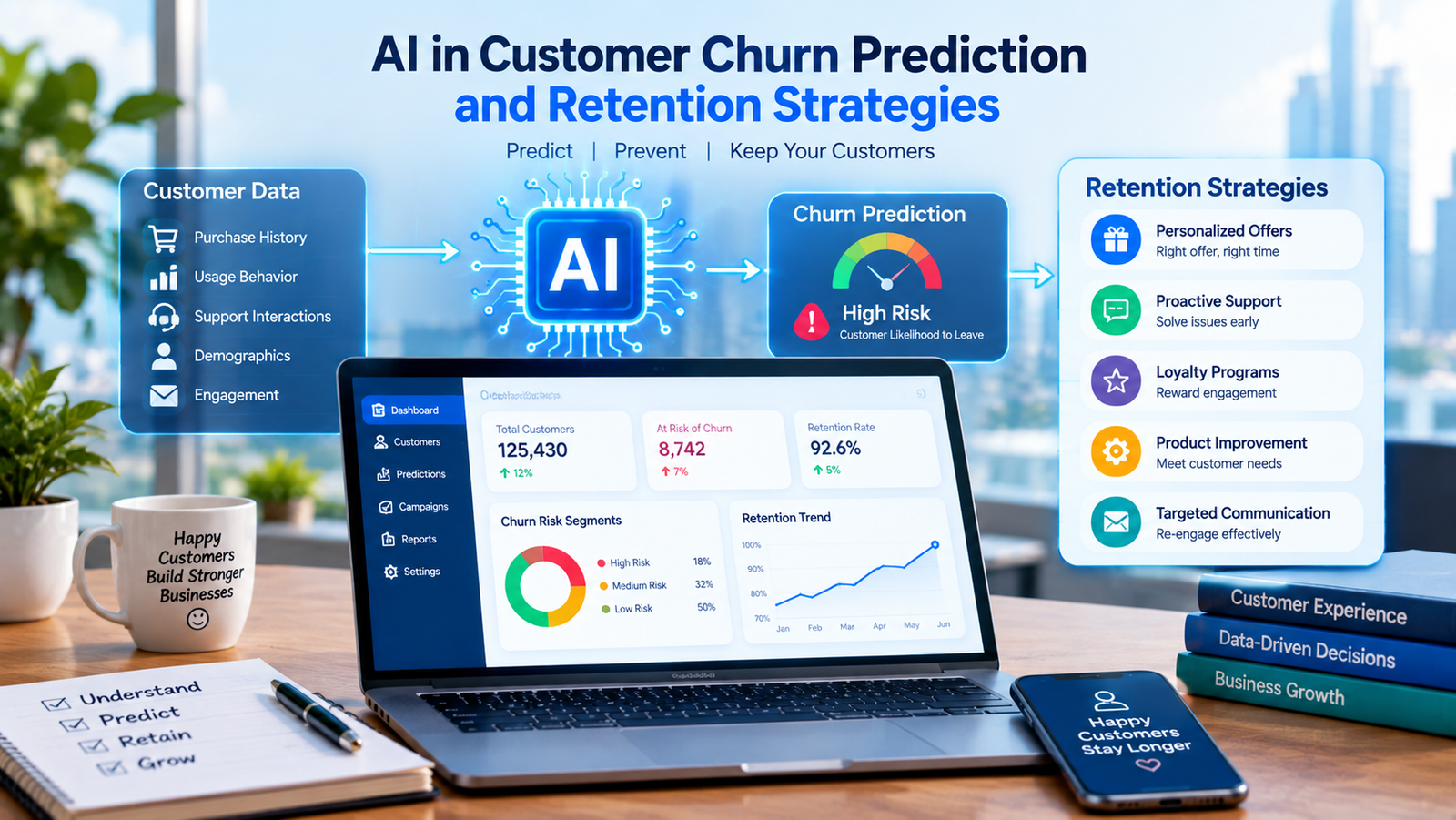 AI in Customer Churn Prediction and Retention Strategies
