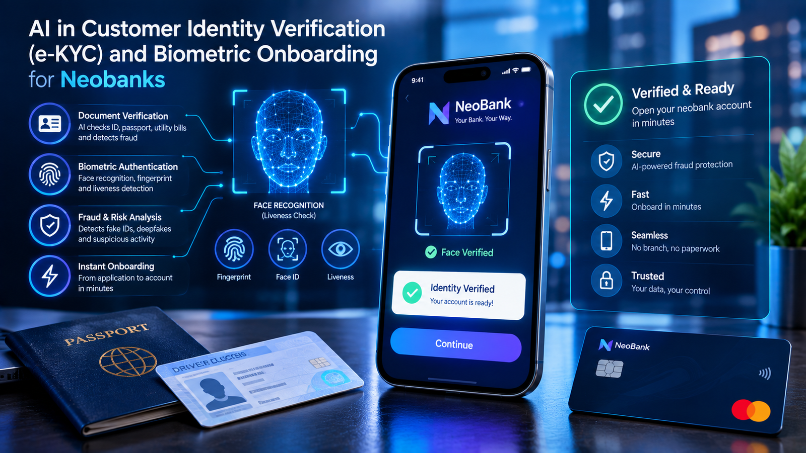 AI in Customer Identity Verification (e-KYC) and Biometric Onboarding for Neobanks