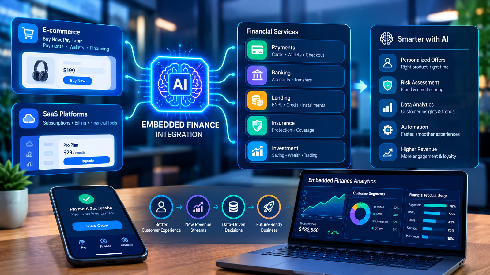 AI in Embedded Finance Integration for Non-Financial Platforms