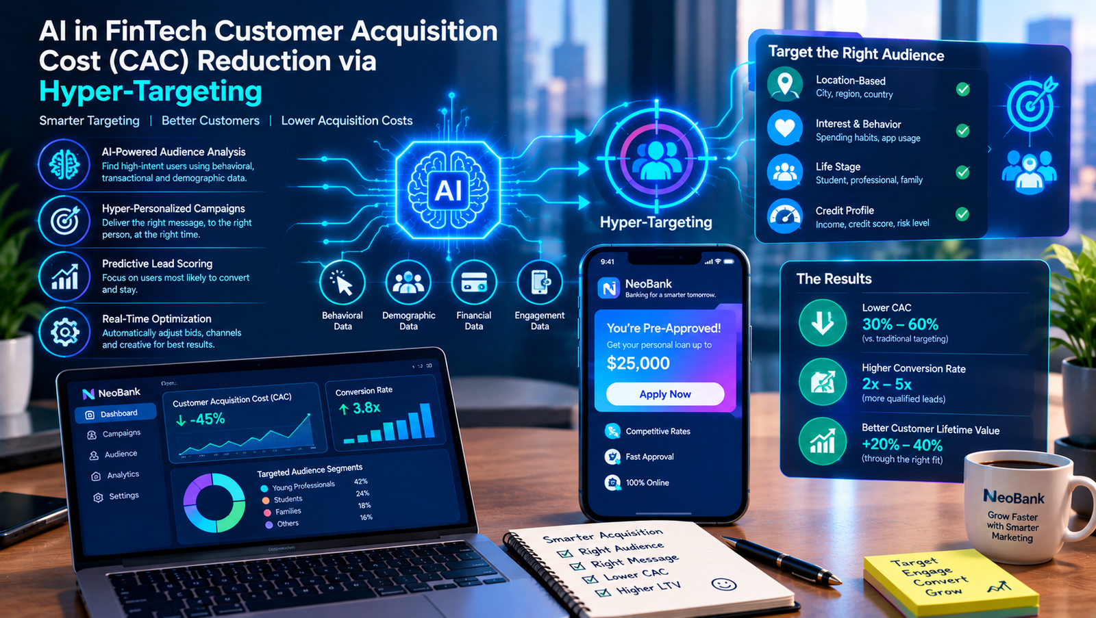 AI in FinTech Customer Acquisition Cost (CAC) Reduction via Hyper-Targeting