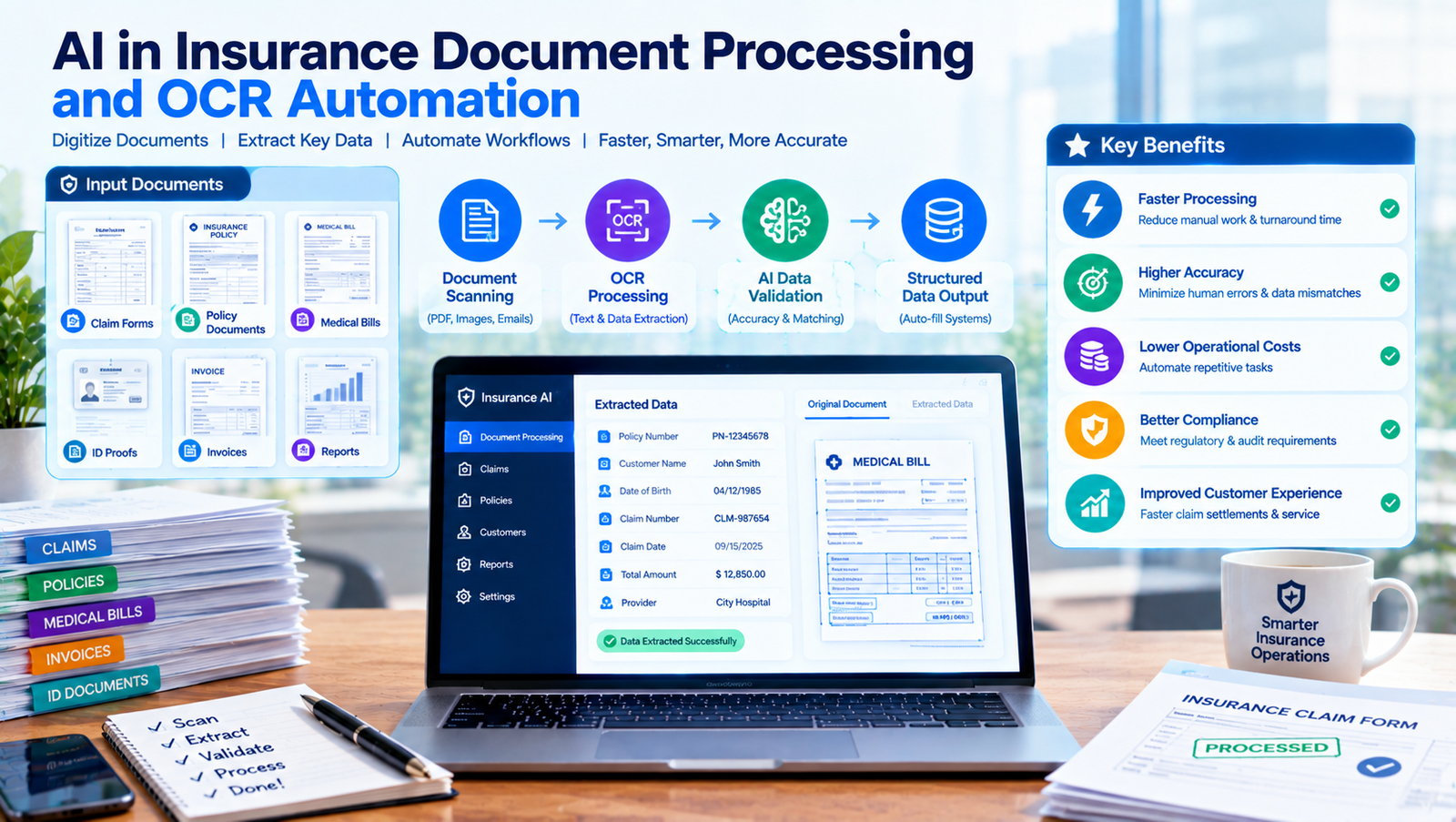 AI in Insurance Document Processing and OCR Automation