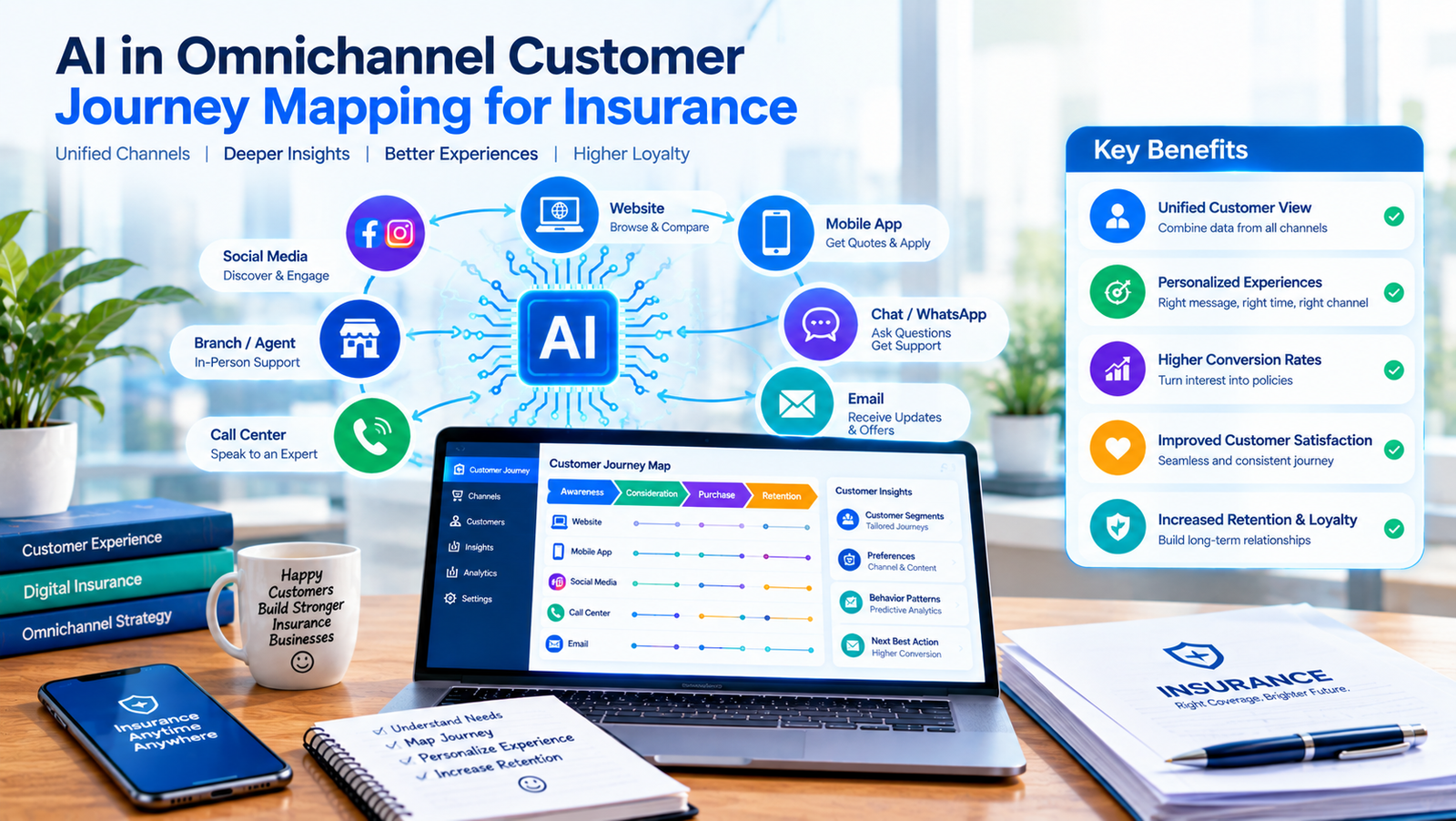 AI in Omnichannel Customer Journey Mapping for Insurance