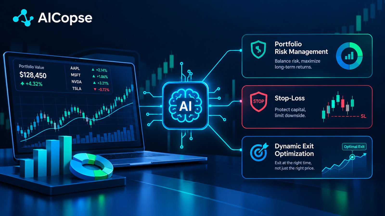 AI in Portfolio Risk Management, Stop-Loss, and Dynamic Exit Optimization