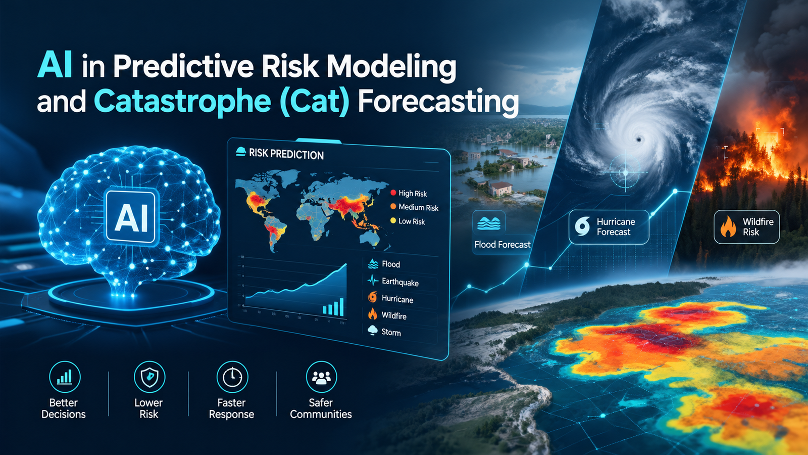 AI in Predictive Risk Modeling and Catastrophe (Cat) Forecasting