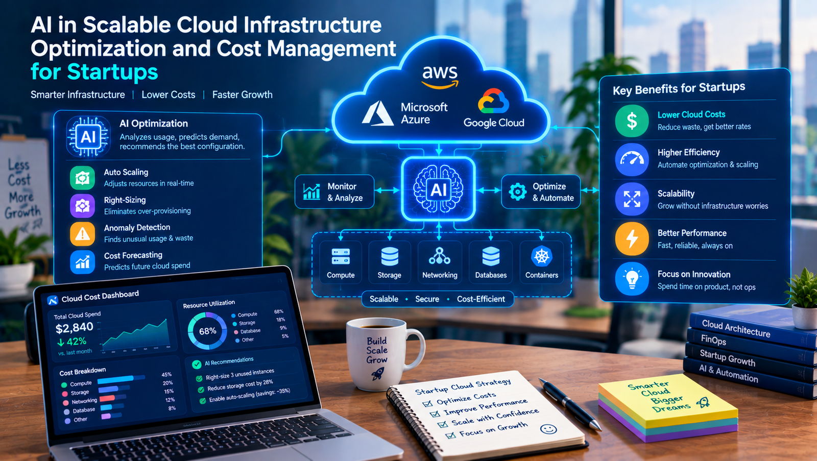 AI in Scalable Cloud Infrastructure Optimization and Cost Management for Startups