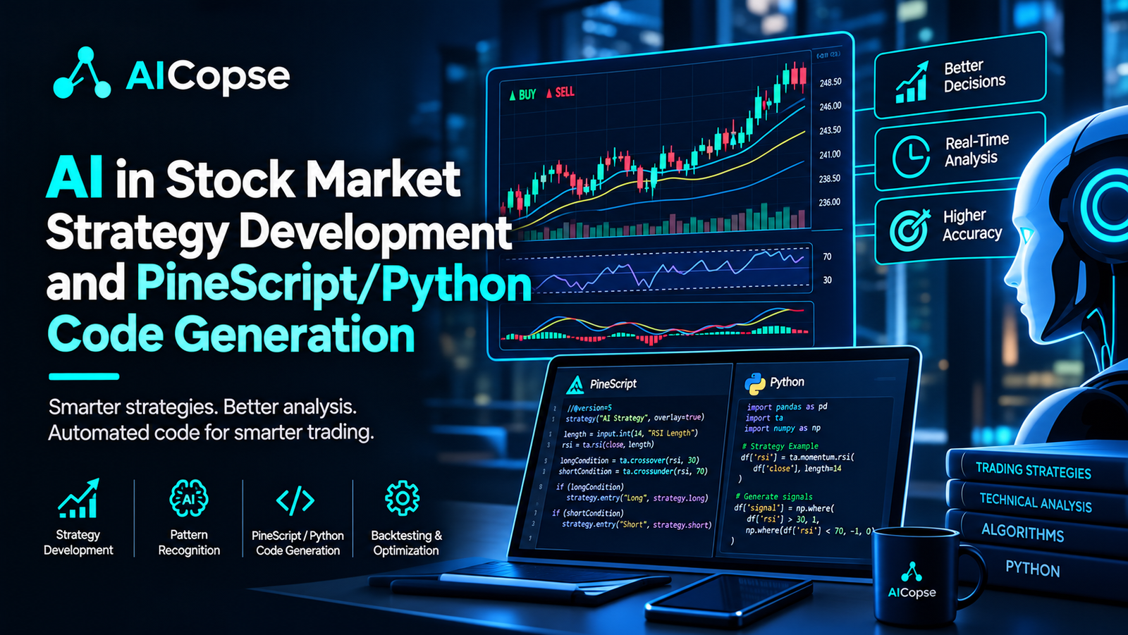 AI in Stock Market Strategy Development and PineScript/Python Code Generation