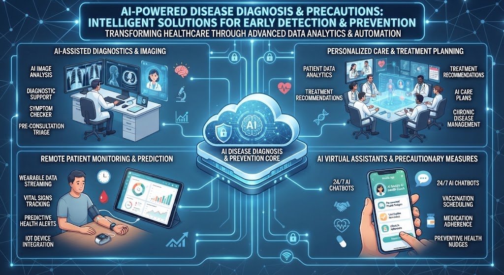 AI in Disease Diagnosis & Precautions: Trends & Future Predictions