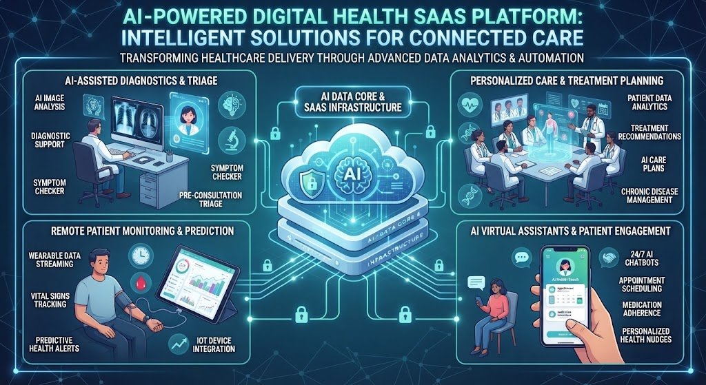 AI in Digital Health SaaS Platforms: Current Trends & Future Predictions 1 ai in Digital Health SaaS Platforms