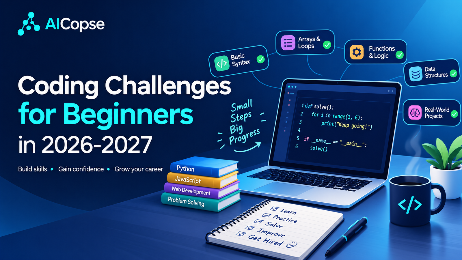 Coding Challenges for Beginners (2026–2027): 30 Problems
